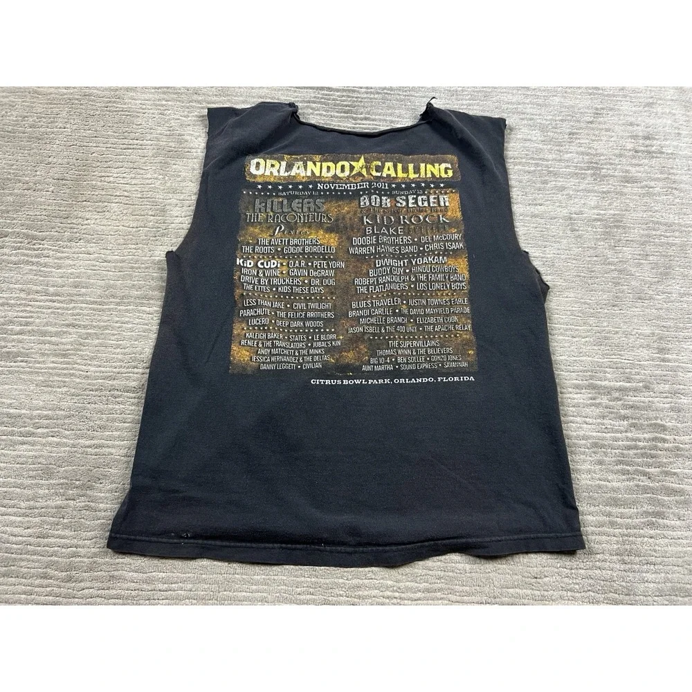 Orlando Calling Shirt Mens Medium Black Concert Killers‎ Kid Rock Destroyed
